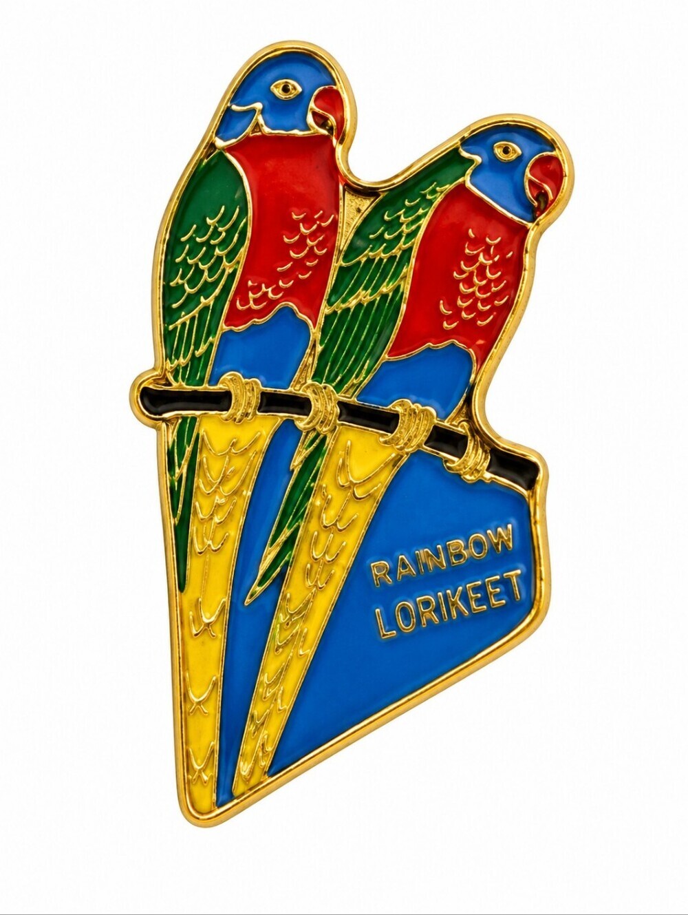 3/$30 Vtg Australian Colorful Rainbow Lorikeet Lapel Hat Pin